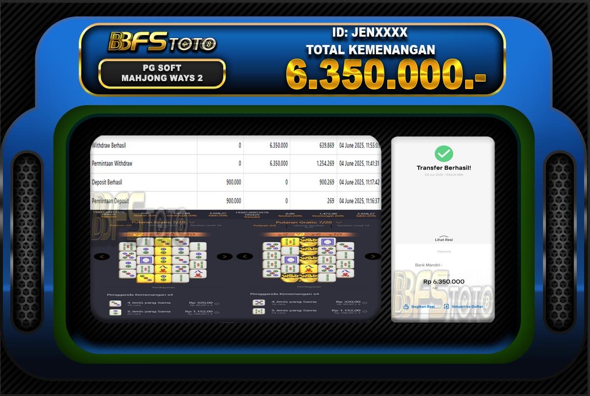 MAHJONG WAYS 2 – BUKTI JACKPOT SLOT BBFSTOTO