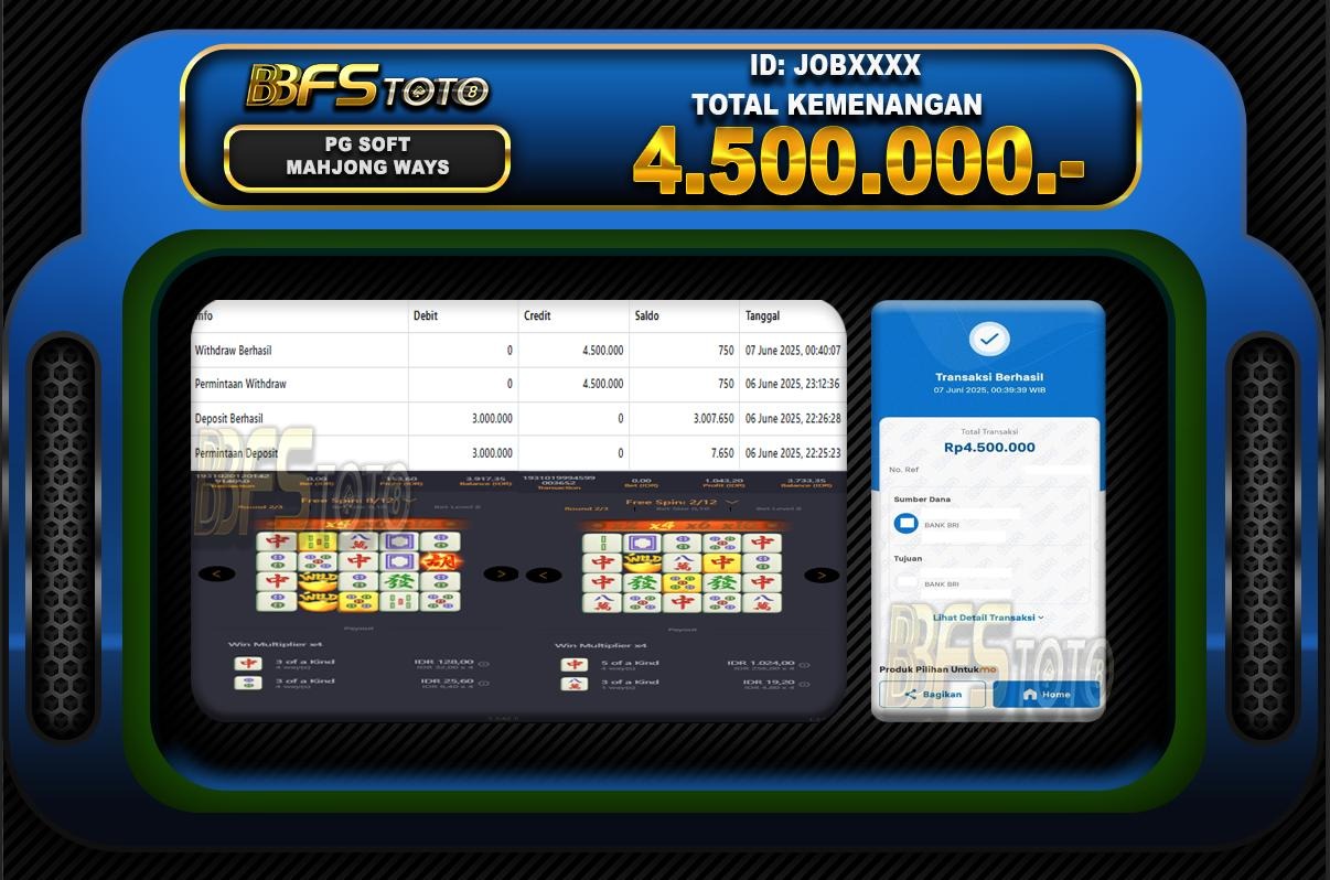 MAHJONG WAYS – BUKTI JACKPOT SLOT BBFSTOTO