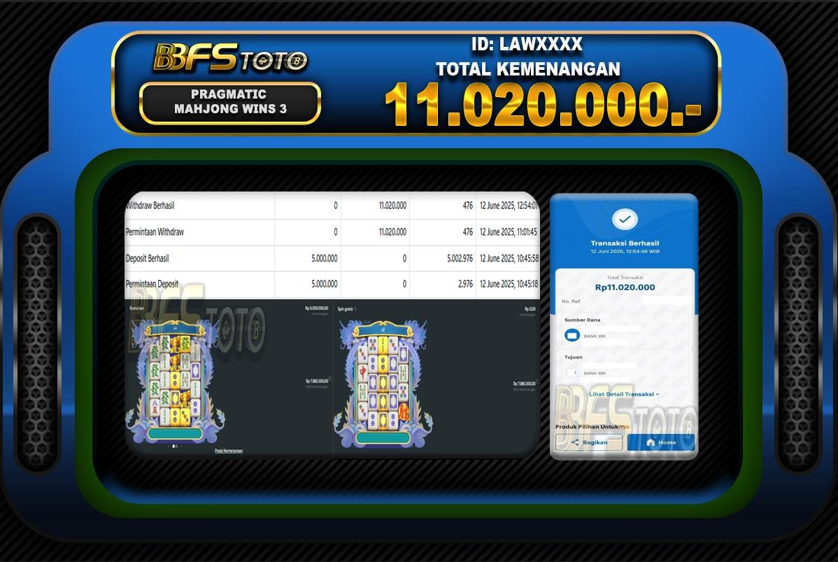 MAHJONG WINS 3 – BLACK SCATTER – BUKTI JACKPOT SLOT BBFSTOTO