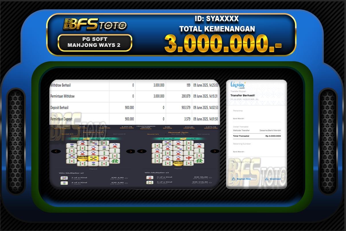 MAHJONG WAYS 2 – BUKTI JACKPOT SLOT BBFSTOTO