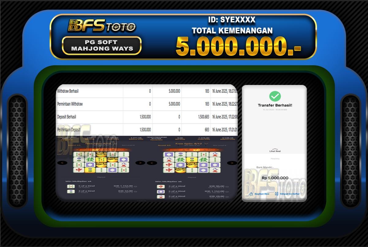 MAHJONG WAYS  – BUKTI JACKPOT SLOT BBFSTOTO