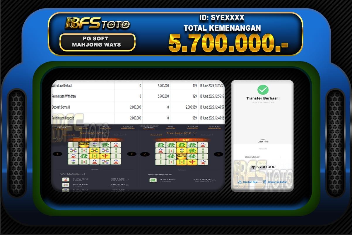 MAHJONG WAYS  – BUKTI JACKPOT SLOT BBFSTOTO