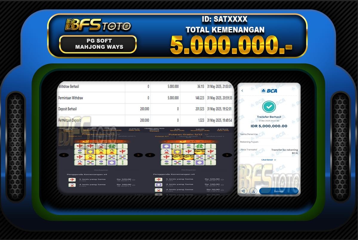 MAHJONG WAYS – BUKTI JACKPOT SLOT BBFSTOTO