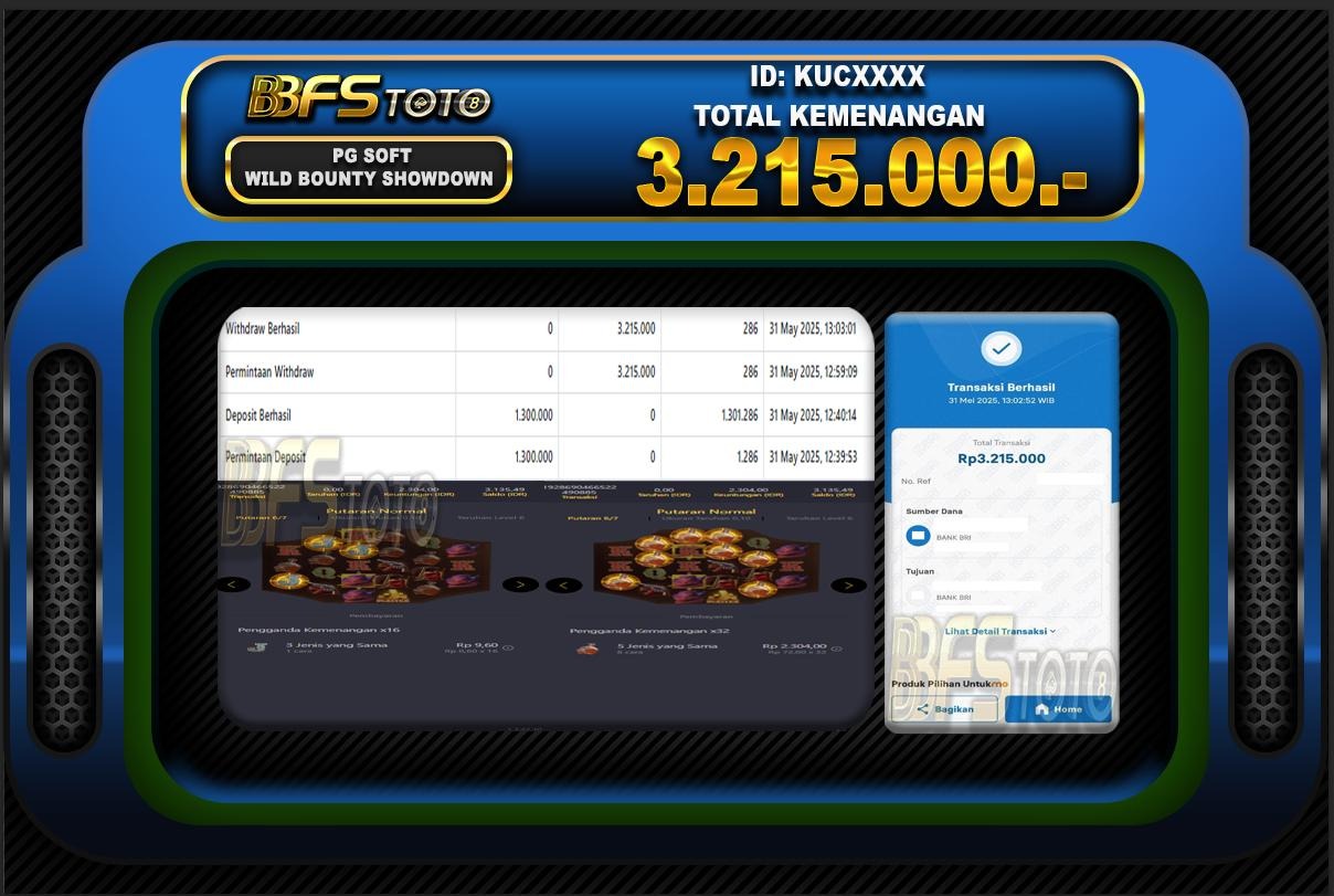 WILD BOUNTY SHOWDOWN  – BUKTI JACKPOT BBFSTOTO