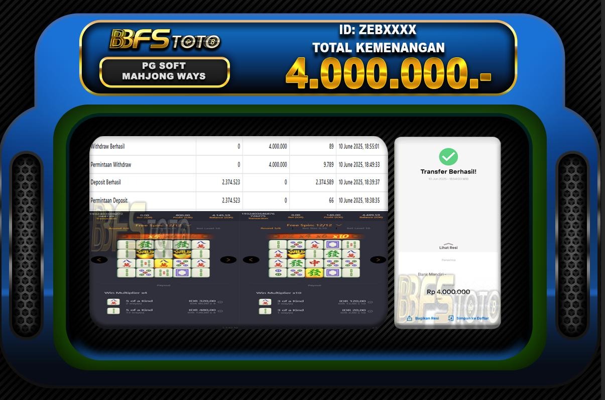 MAHJONG WAYS – BUKTI JACKPOT SLOT BBFSTOTO