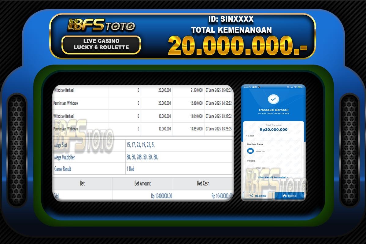 LUCKY 6 ROULETTE – BUKTI JACKPOT BBFSTOTO