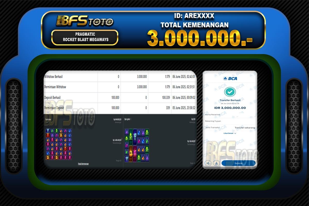 ROCKET BLAST MEGAWAYS – BUKTI JACKPOT SLOT BBFSTOTO