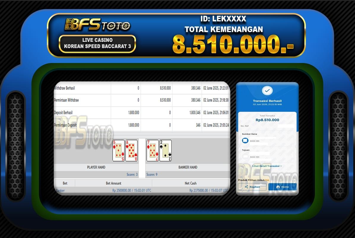 KOREAN SPEED BACCARAT 6  – BUKTI JACKPOT BBFSTOTO