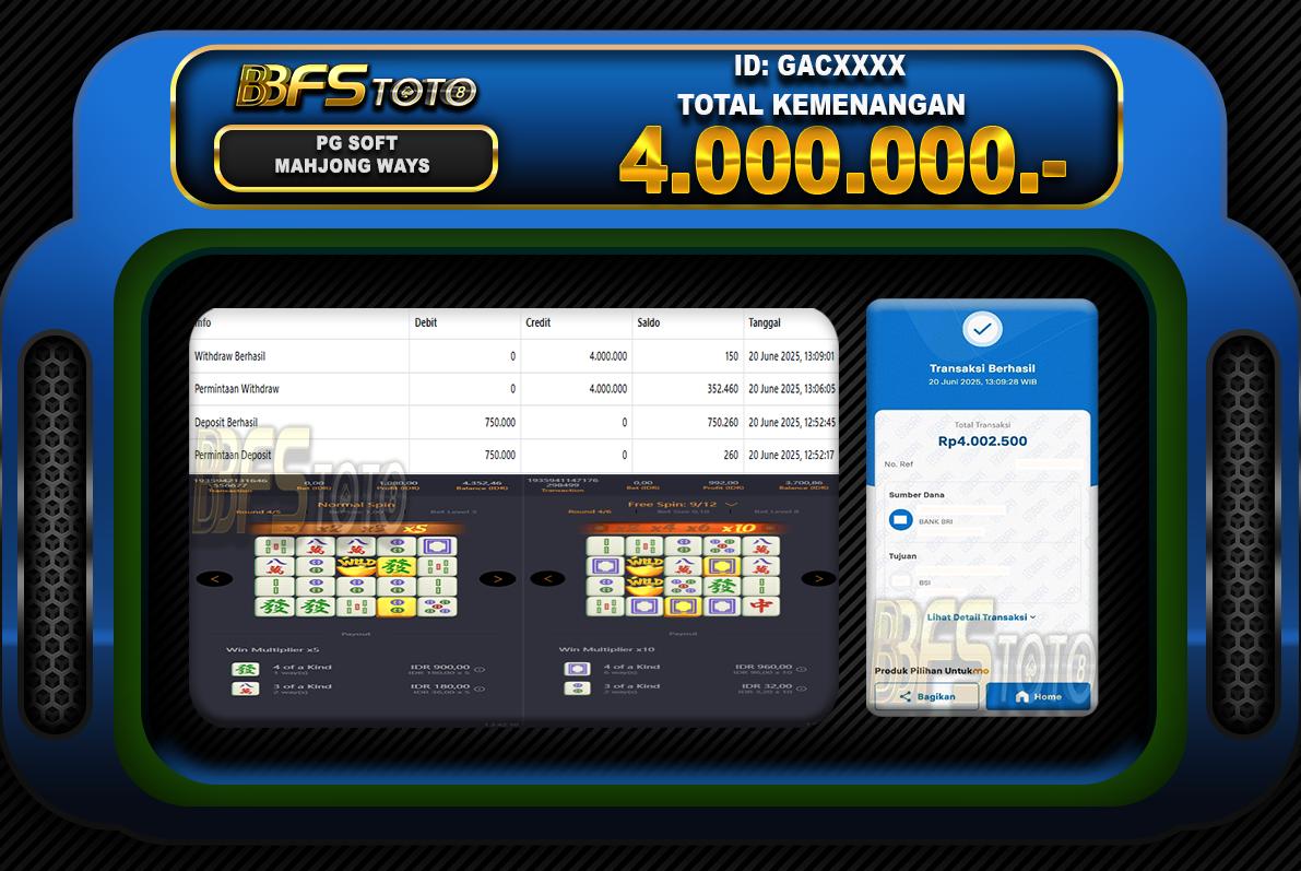 MAHJONG WAYS  – BUKTI JACKPOT BBFSTOTO