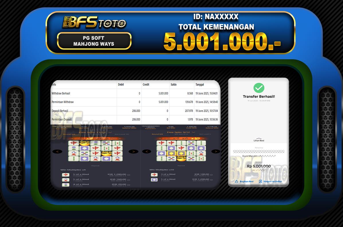 MAHJONG WAYS  – BUKTI JACKPOT BBFSTOTO