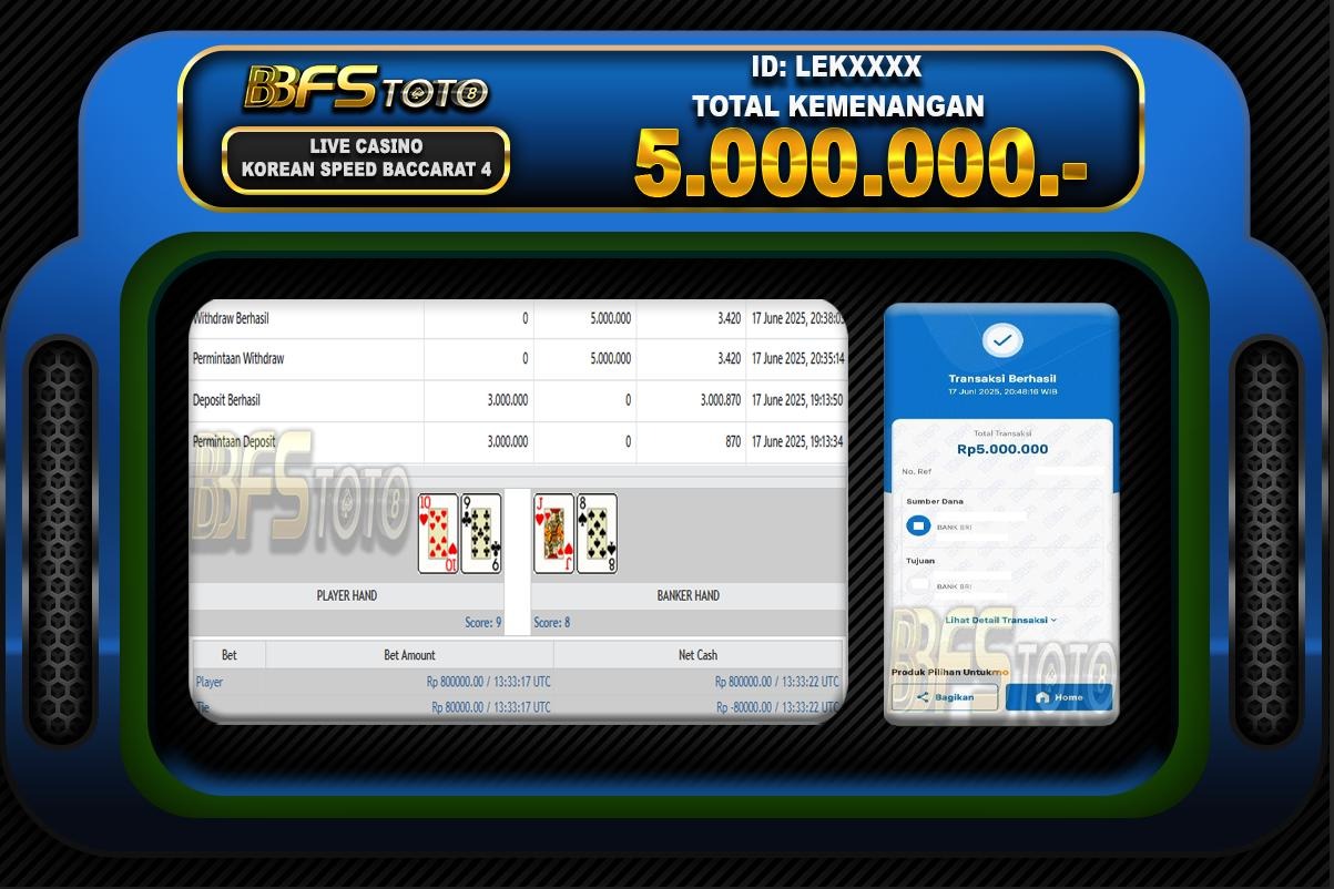 KOREAN SPEED BACCARAT 6  – BUKTI JACKPOT BBFSTOTO