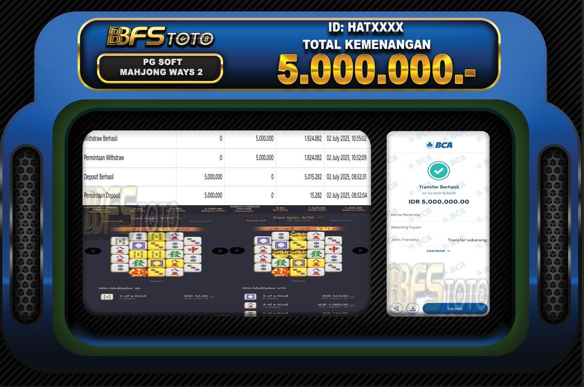 MAHJONG WAYS 2 – BUKTI JACKPOT BBFSTOTO