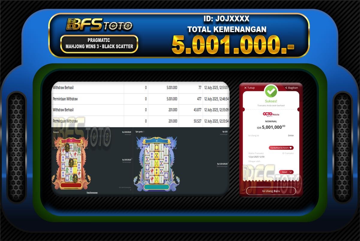 MAHJONG WINS 3 – BLACK SCATTER – BUKTI JACKPOT SLOT BBFSTOTO
