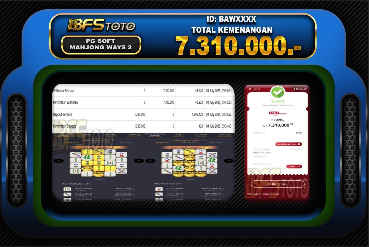 MAHJONG WAYS 2 – BUKTI JACKPOT BBFSTOTO