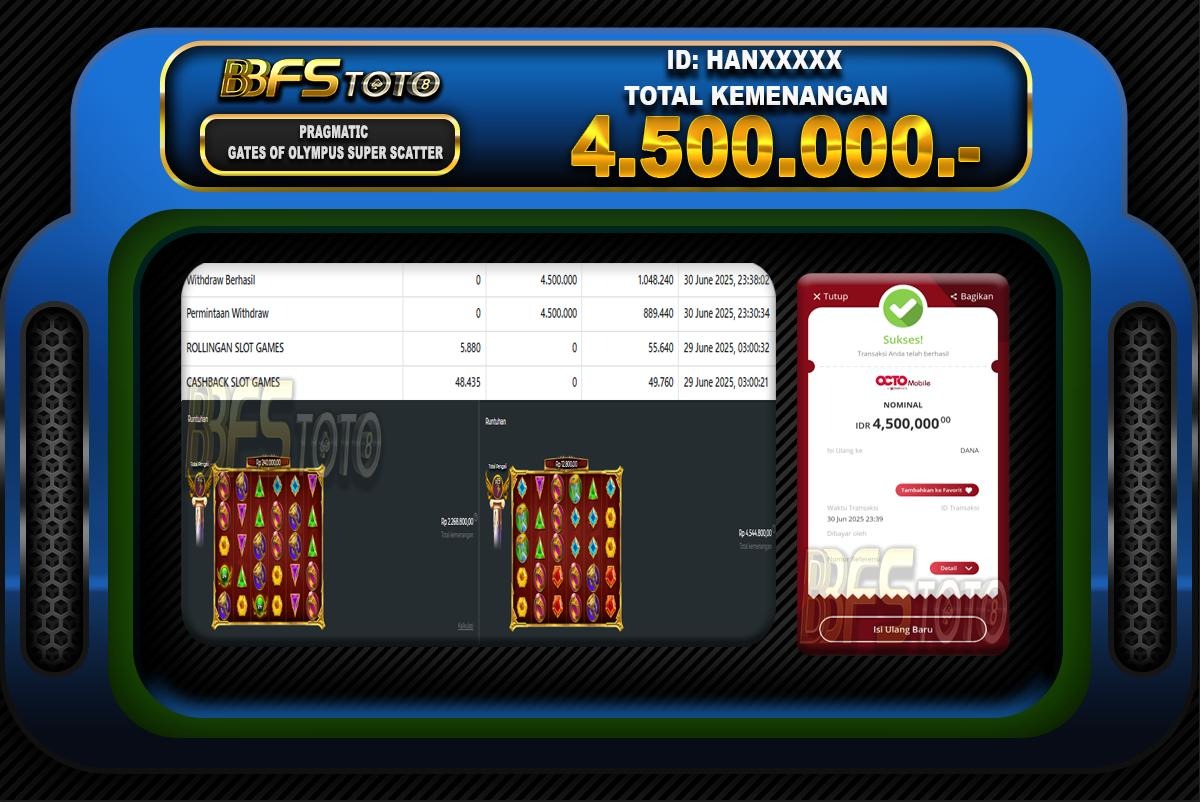 GATES OF OLYMPUS – BUKTI JACKPOT BBFSTOTO