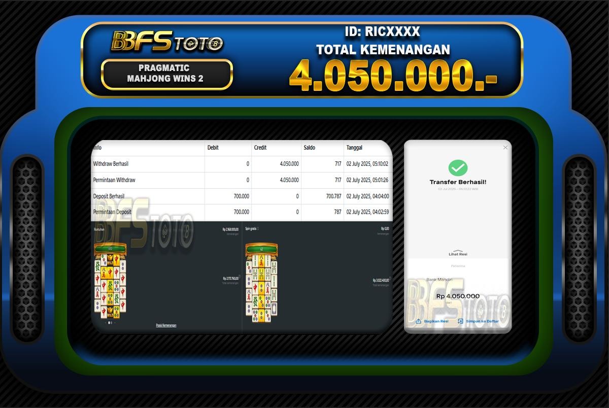 MAHJONG WINS 2 – BUKTI JACKPOT SLOT BBFSTOTO