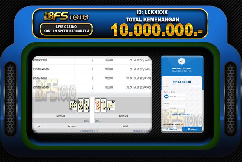 KOREAN SPEED BACCARAT 4  – BUKTI JACKPOT BBFSTOTO
