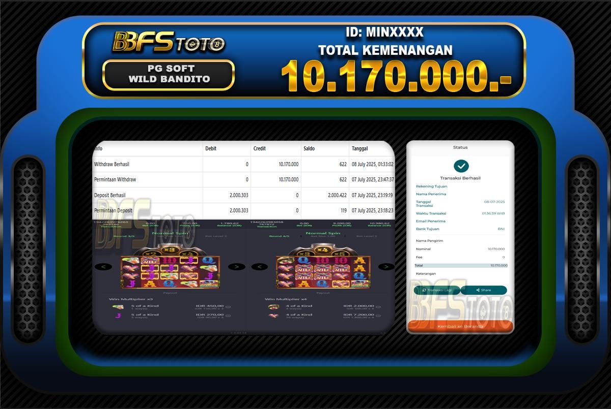 Wild Bandito – BUKTI JACKPOT BBFSTOTO