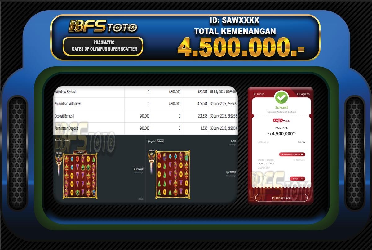 GATES OF OLYMPUS – BUKTI JACKPOT BBFSTOTO