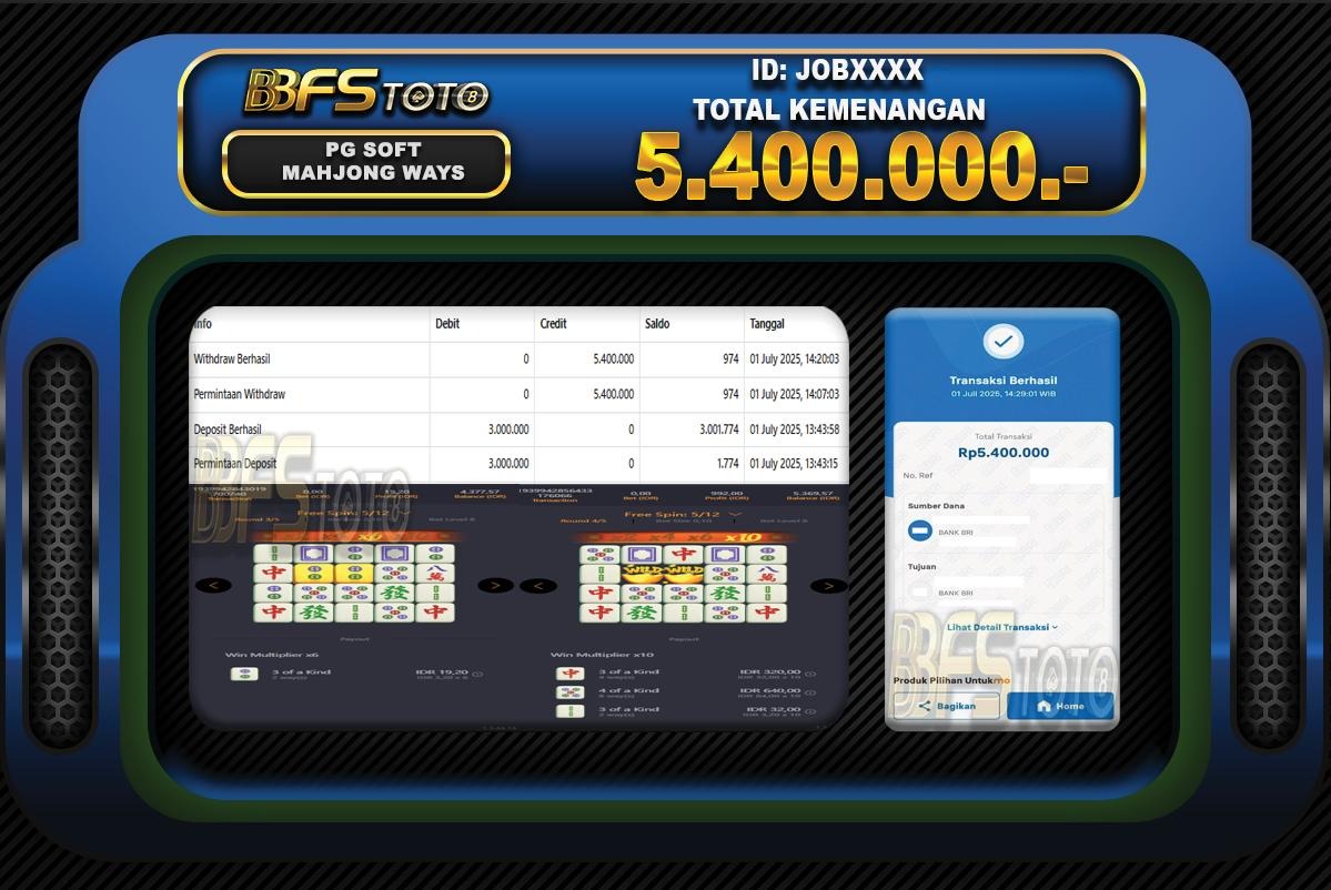 MAHJONG WAYS  – BUKTI JACKPOT BBFSTOTO