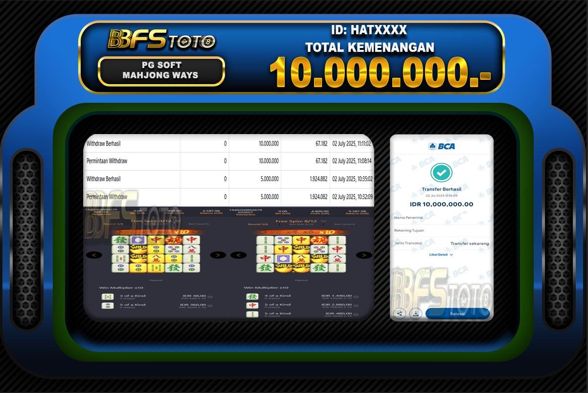 MAHJONG WAYS  – BUKTI JACKPOT BBFSTOTO