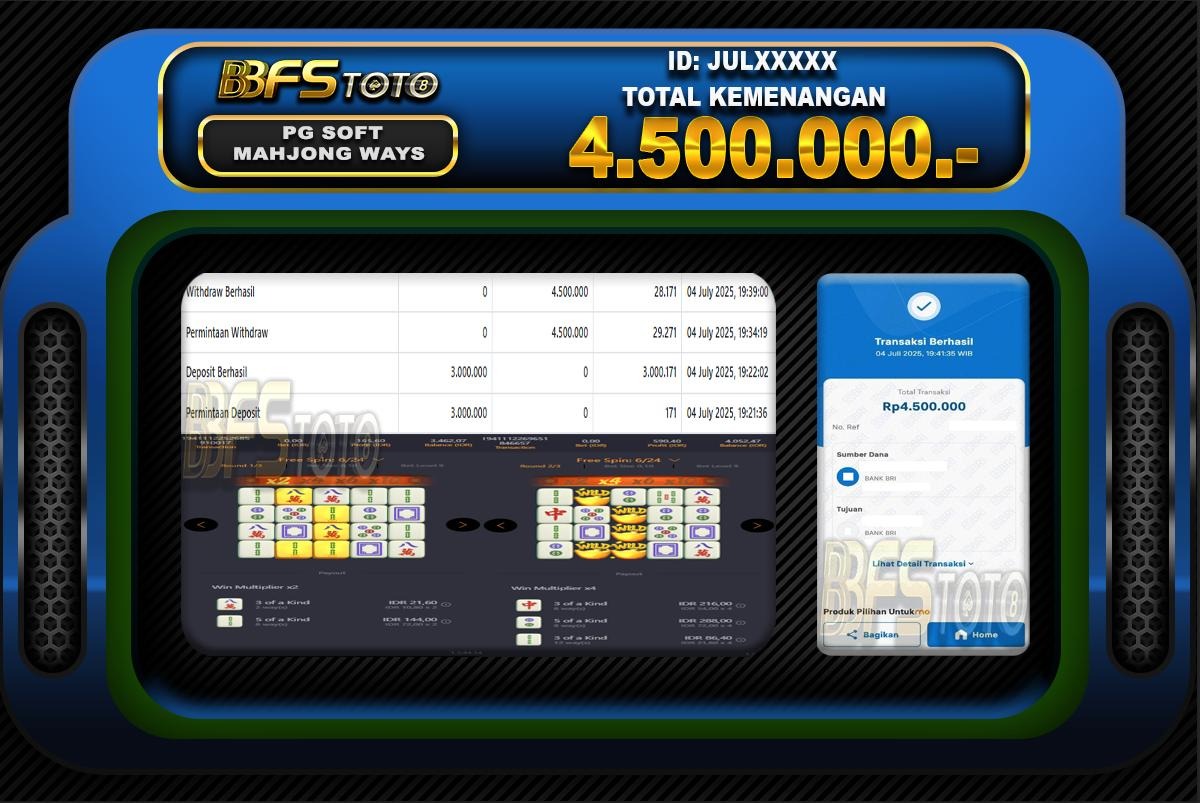 MAHJONG WAYS 2 – BUKTI JACKPOT BBFSTOTO