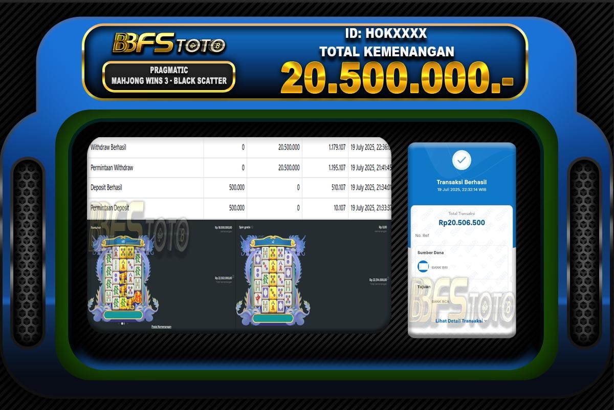MAHJONG WINS 3 – BLACK SCATTER – BUKTI JACKPOT SLOT BBFSTOTO