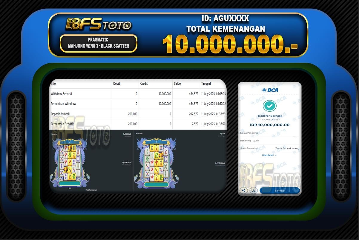 MAHJONG WINS 3 – BLACK SCATTER – BUKTI JACKPOT SLOT BBFSTOTO