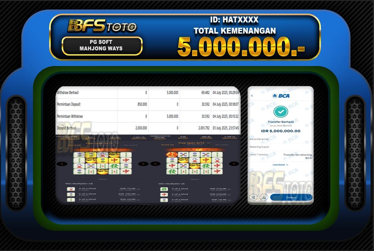 MAHJONG WAYS  – BUKTI JACKPOT BBFSTOTO