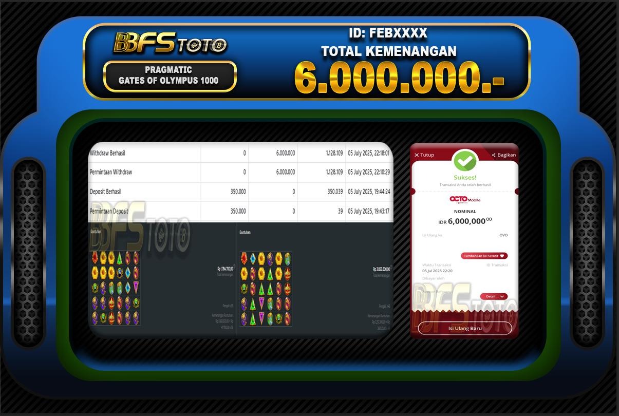 GATES OF OLYMPUS 1000 – BUKTI JACKPOT SLOT BBFSTOTO