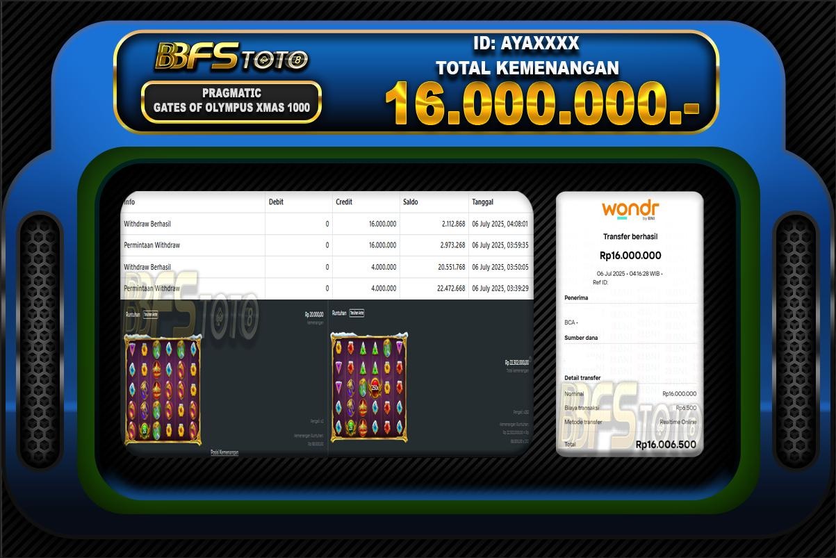 GATES OF OLYMPUS XMAS 1000 – BUKTI JACKPOT SLOT BBFSTOTO