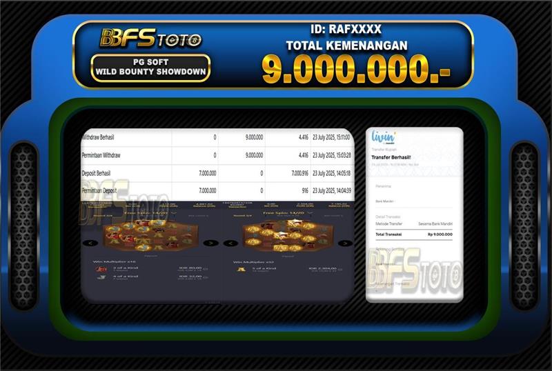 WILD BOUNTY SHOWDOWN  – BUKTI JACKPOT BBFSTOTO