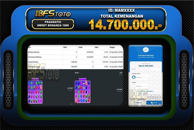 SWEET BONANZA 1000 – BUKTI JACKPOT SLOT BBFSTOTO