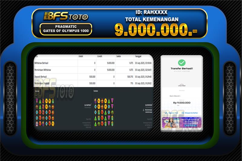 GATES OF OLYMPUS 1000 – BUKTI JACKPOT SLOT BBFSTOTO