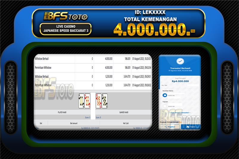JAPANESE SPEED BACCARAT 3  – BUKTI JACKPOT BBFSTOTO
