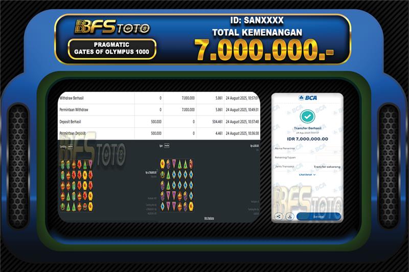 GATES OF OLYMPUS 1000 – BUKTI JACKPOT SLOT BBFSTOTO
