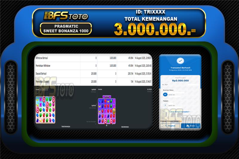SWEET BONANZA 1000 – BUKTI JACKPOT SLOT BBFSTOTO