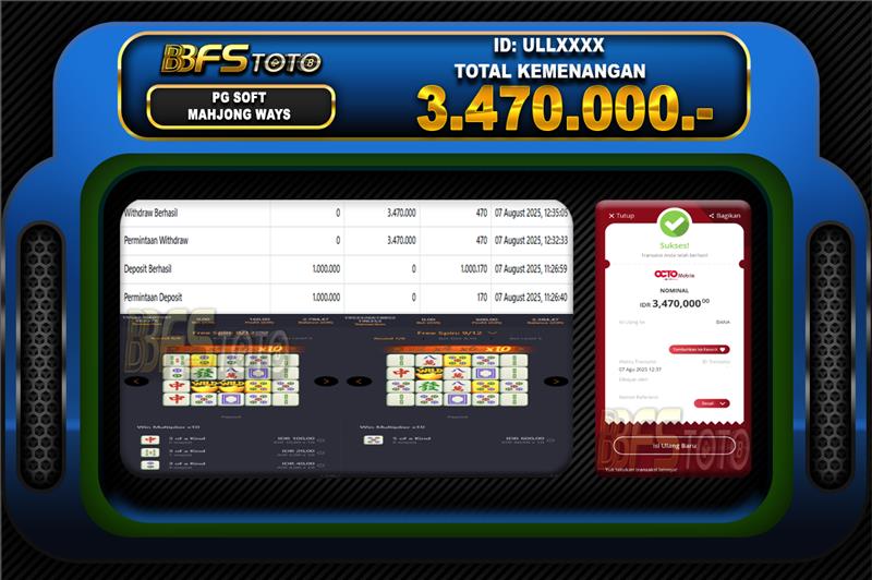 MAHJONG WAYS  – BUKTI JACKPOT BBFSTOTO
