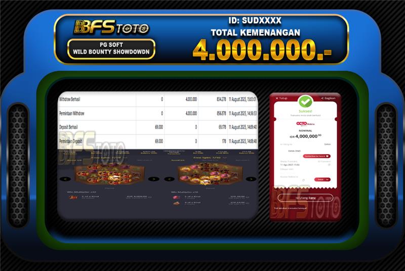 WILD BOUNTY SHOWDOWN  – BUKTI JACKPOT BBFSTOTO