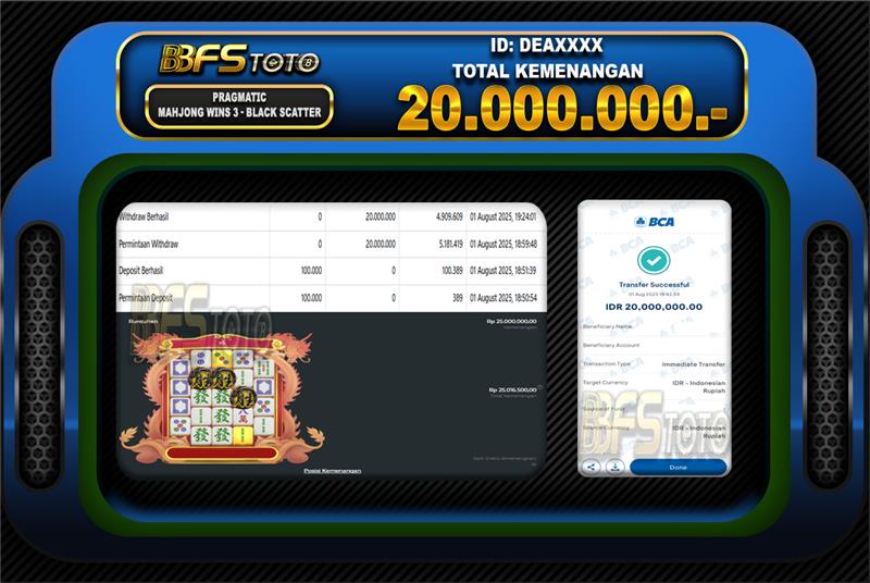 MAHJONG WINS 3 – BLACK SCATTER – BUKTI JACKPOT SLOT BBFSTOTO