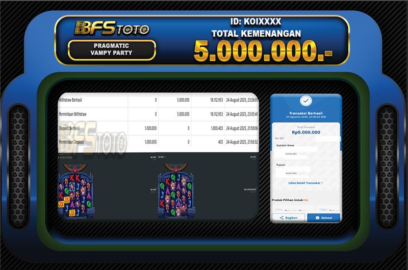 VAMPY PARTY – BUKTI JACKPOT SLOT BBFSTOTO