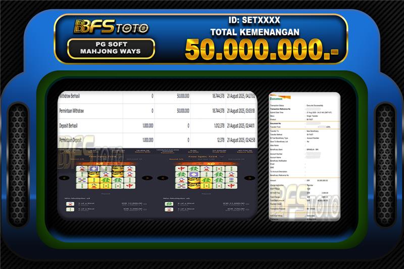 MAHJONG WAYS  – BUKTI JACKPOT BBFSTOTO
