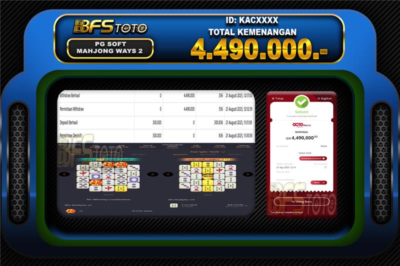 MAHJONG WAYS 2 – BUKTI JACKPOT BBFSTOTO