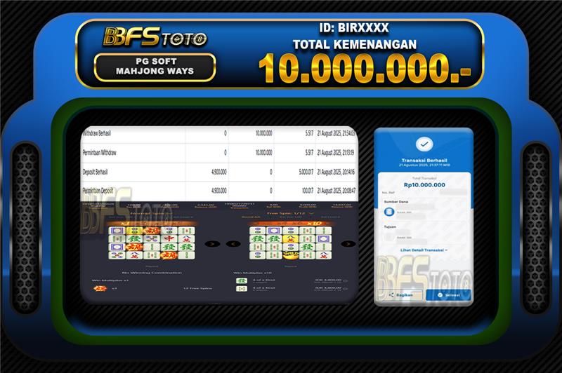 MAHJONG WAYS  – BUKTI JACKPOT BBFSTOTO